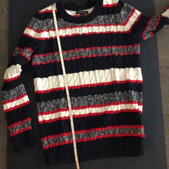 Tommy Crewneck Striped Cable-Knit Sweater - Picture 6 of 6